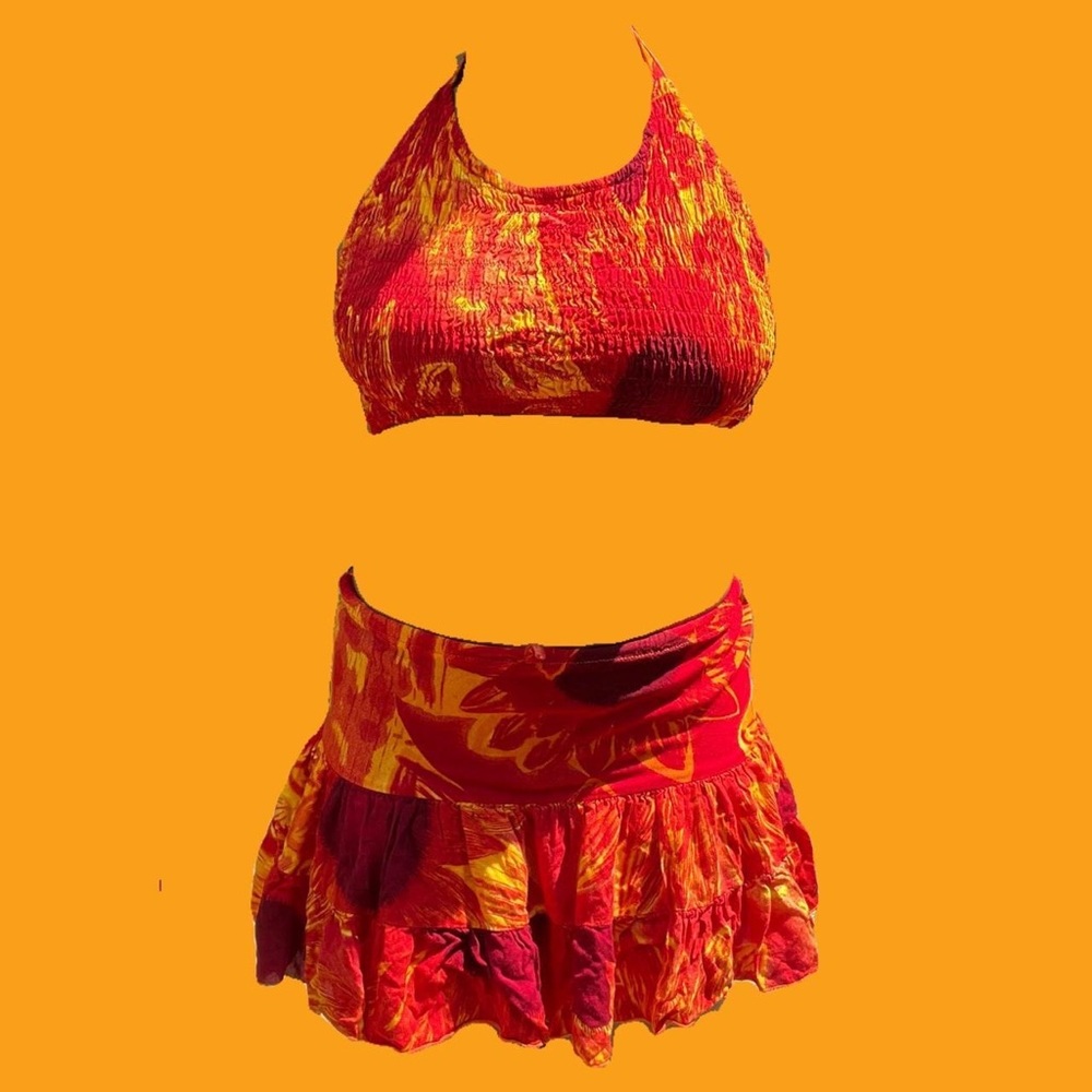 Tropical Two Piece Beach Cover